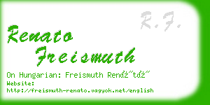 renato freismuth business card